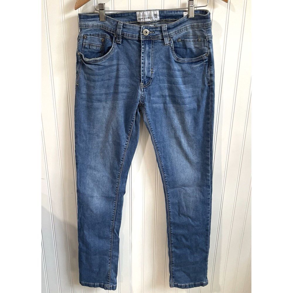 Paper Denim & Cloth Jeans Mens 32x32 (Actual 31x30) Blue‎ Denim Straight Leg